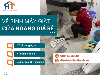 Vệ sinh máy giặt cửa ngang tại nhà chuyên nghiệp, có mặt nhanh chóng